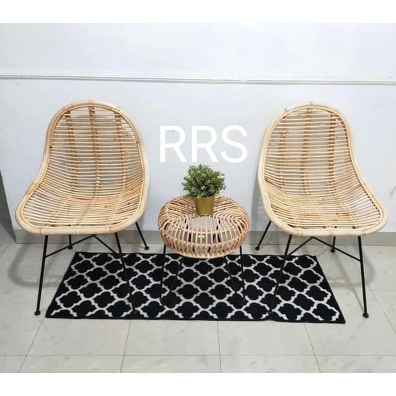 kursi rotan asli / kursi rotan aurora / kursi rotan besi