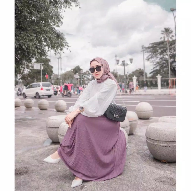 ROK PLISKET LEBAR IMPORT GRADE A| ROK PAYUNG PREMIUM | ROK PLISKET A IMPORT FASHION ROK KEKINIAN BAH