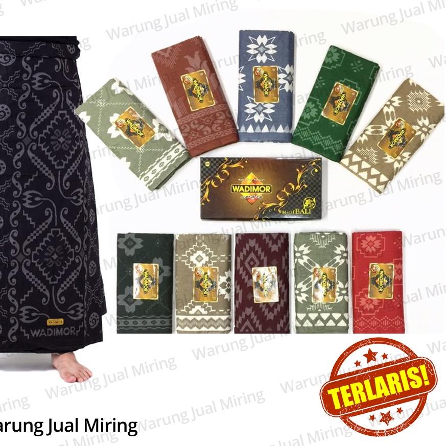 Terbaik! Sarung WADIMOR Motif Bali Pria Kain Tenun Samping Songket Batik Tradisional  Dewasa Laki Co