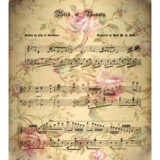 Kertas Scrapbook - Vintage Music_NO Design