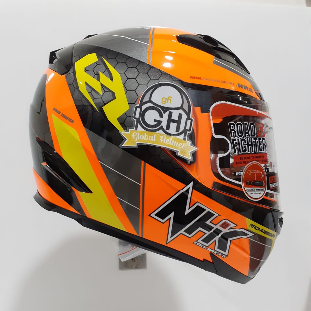 HELM NHK RX9 NAVY ORANGE FLO NHK RX-9 NAVY NHK RX NINE ORANGE FLOURECENT