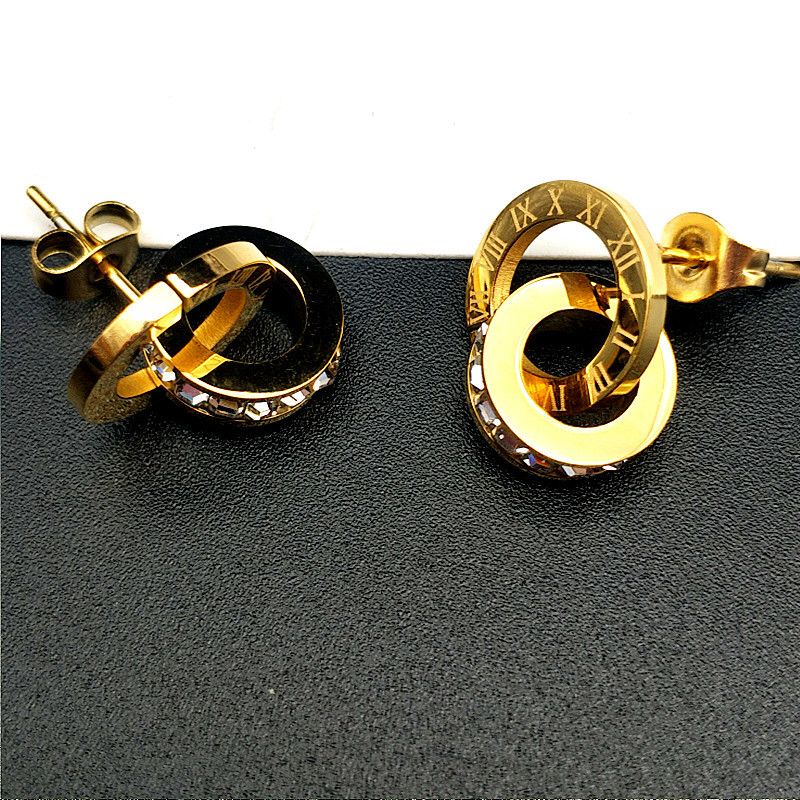 Anting Mungil Cartir Titanium Gold dan Rosegold Anti Karat Dan Luntur Fashion Korea Bisa Cod Bayar Ditempat