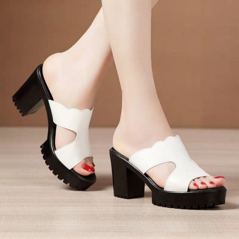 Sepatu heels tumit bahan kulit sapi asli (Ex-013)