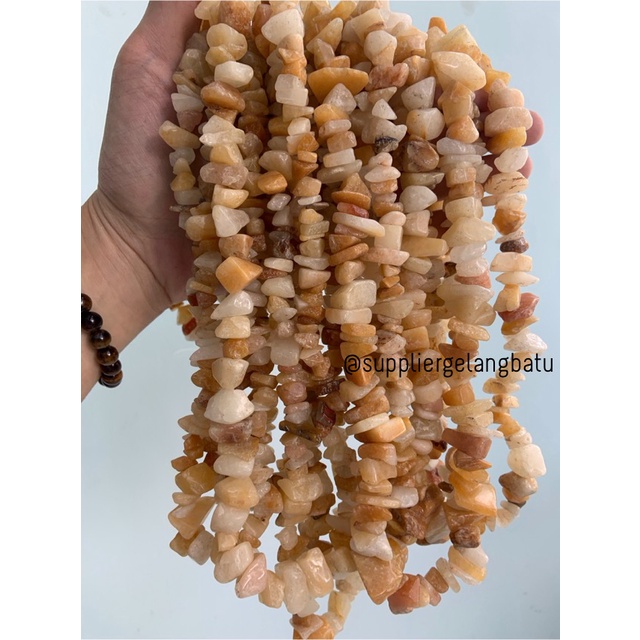 KERIKIL BESAR Batu alam CARNELIAN WHITE ORANGE 2cm oren kalimantan