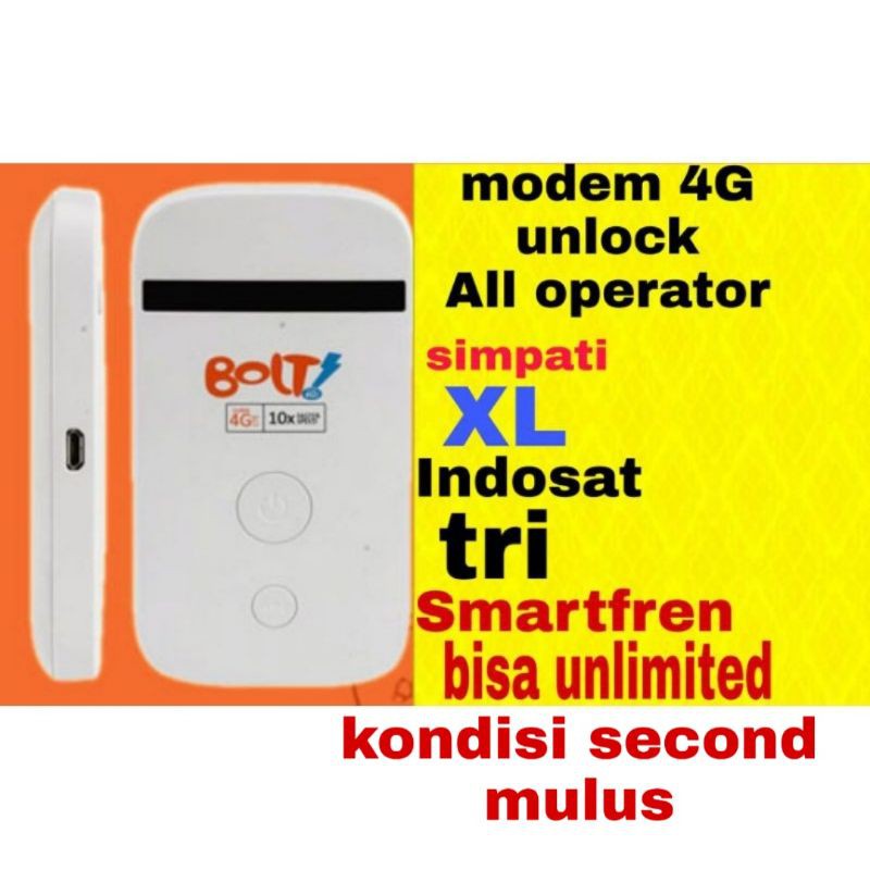 Modem WiFi Bold Unlock All Operator 4g LTE Jaringan Internet Murah Lancar Unlimited Data Networking Komputer Bypass