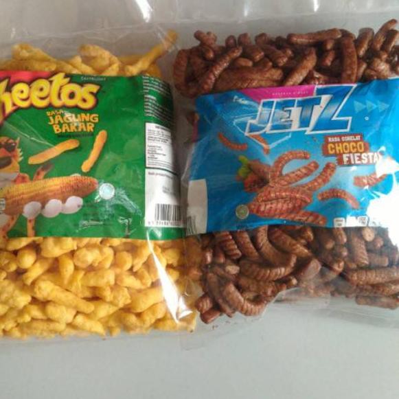 

DE9✶ Snack Snack Jetz coklat, Cheetozz, Qtela, Pistos, Momogi, Japota, PotaBee, Chubaa kiloan grosir