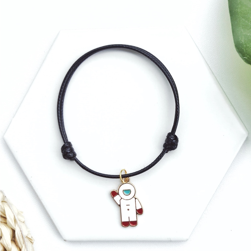 Gelang Tali Liontin Planet Simple Charm Tema Space adjustable Korean vintage Style