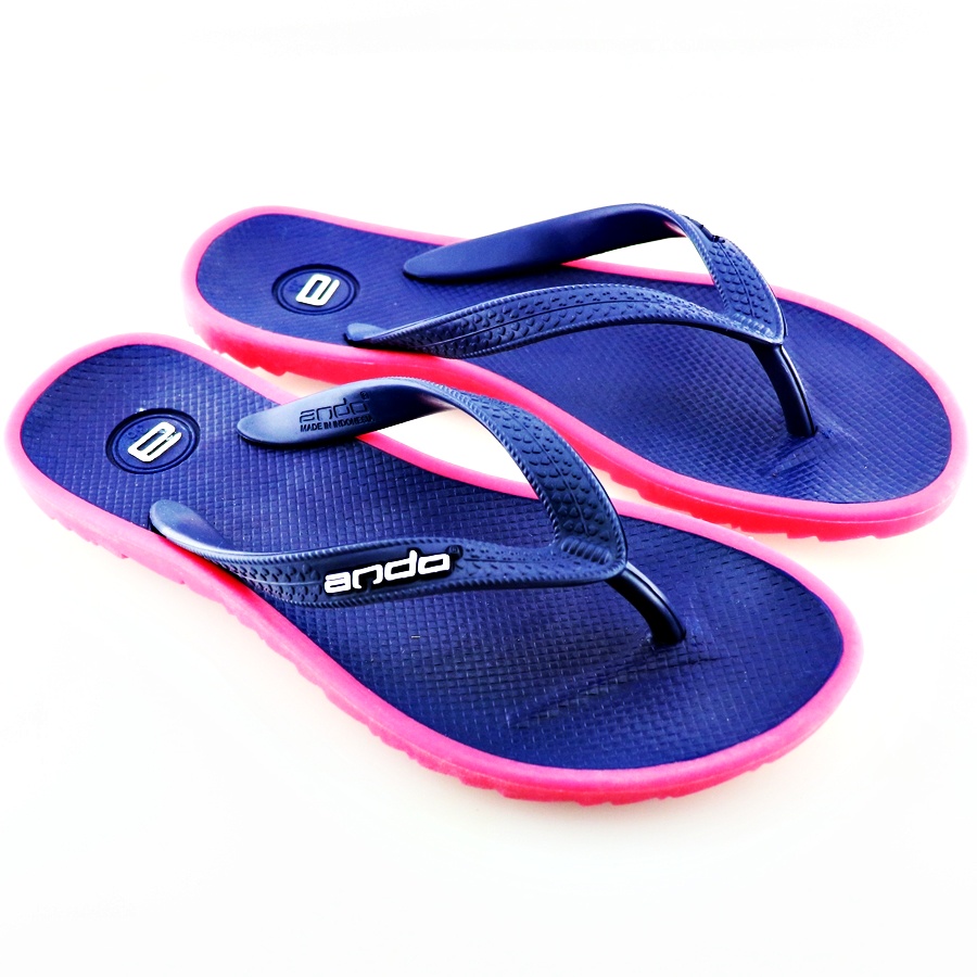 Ando Thunder Wanita warna Navi/Fusia - Sandal Jepit