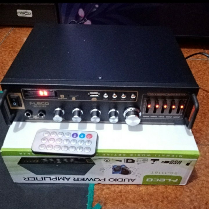 COD AMPLIFIER BLUETOOTH FLECO SC-111BT//AMPLI KARAOKE//AMPLI SALON AKTIF//AMPLI FLECO X-BASS FLECO SC-111BT