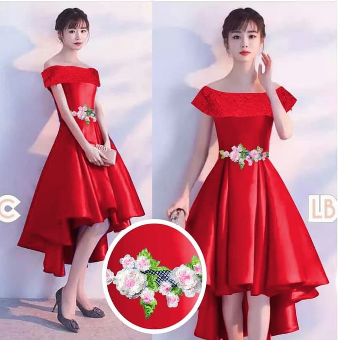 SALE AP 02 DRESS NATAL TERBARU INTAN MERAH DedeShop