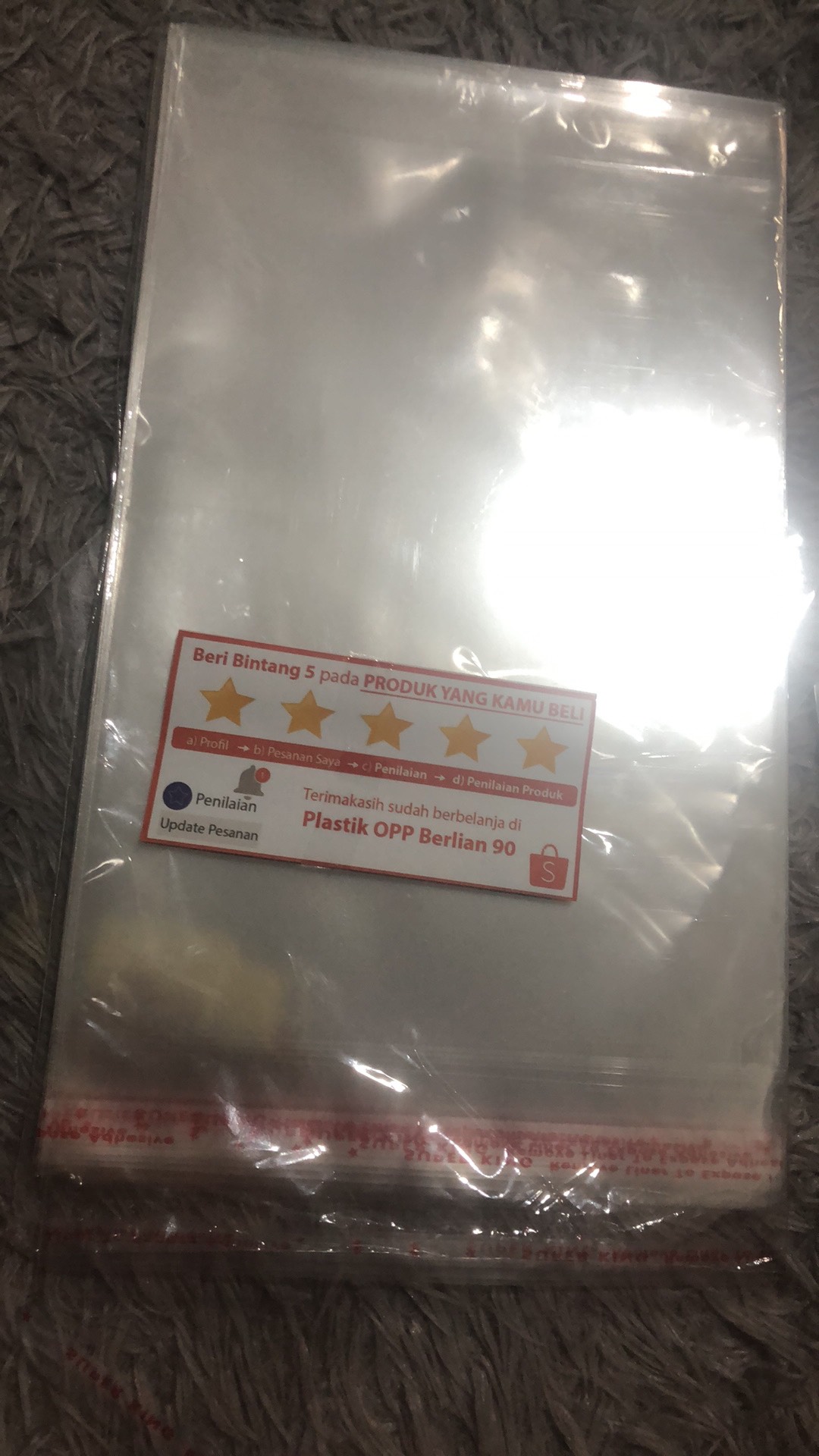 16 X 25 Cm Plastik Opp Tebal 30 Micron (0,5) Plastik Kemasan / Plastik Undangan