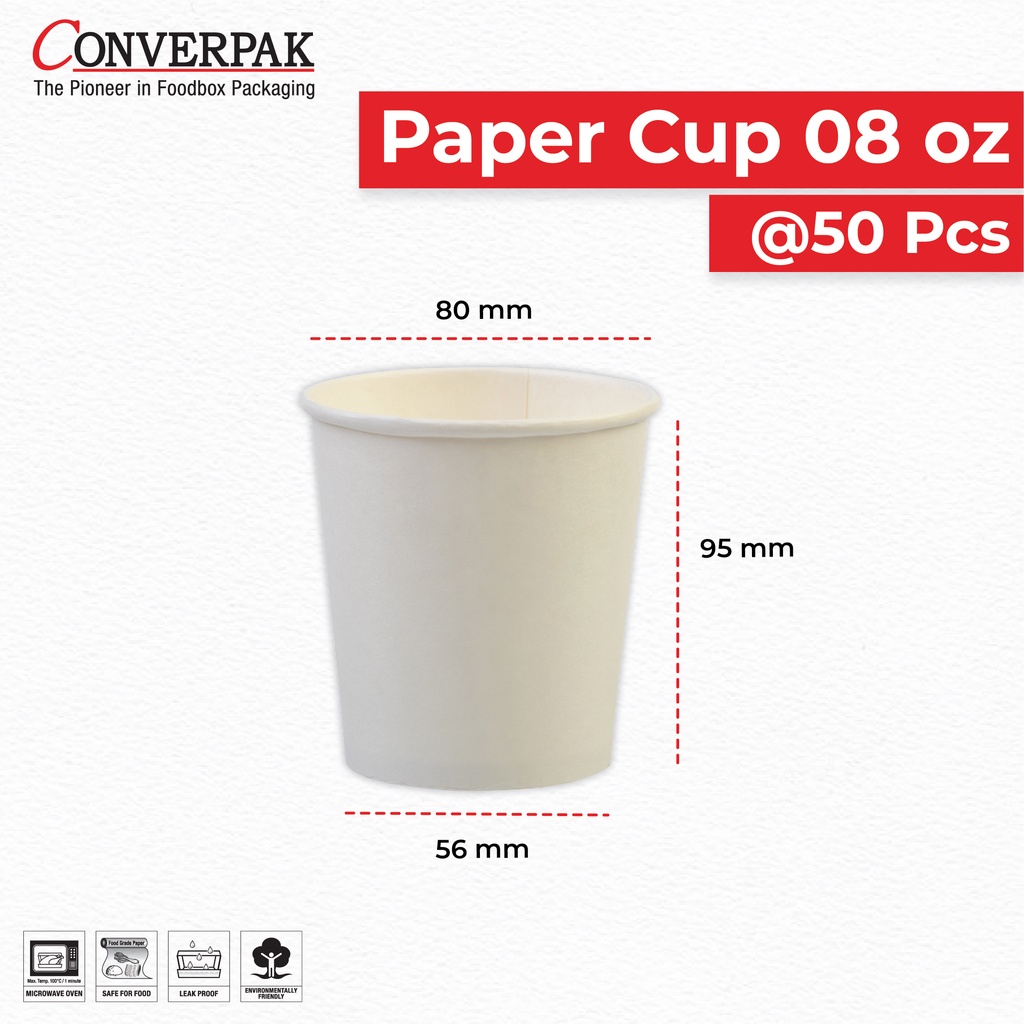 Paper Cup 8 oz/Food Grade/Eco-Friendly/50pcs HOT