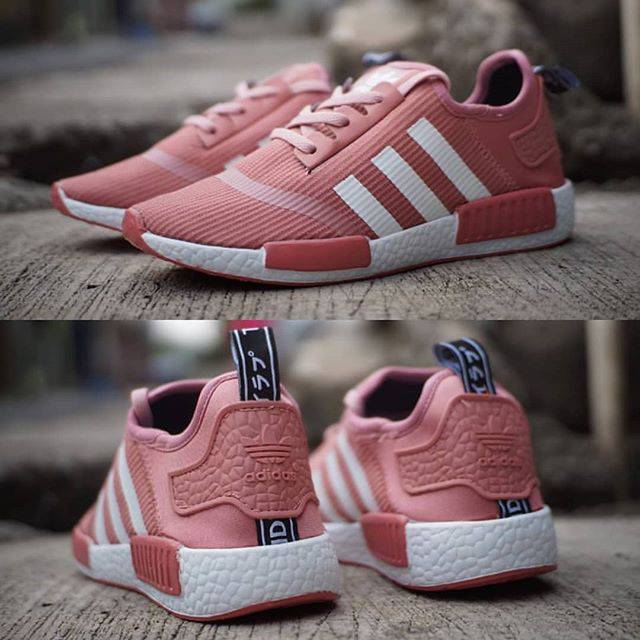 Sepatu Adidas NMD PEACH SALEM SOFT PINK SNEAKERS SPORT OLAHRAGA SENAM JOGGING KERJA KULIAH WANITA