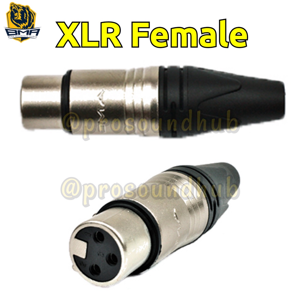 BMA Konektor XLR Female 3 Pin Kanon Canon Mic Connector Jack Microphone Mic Balanced