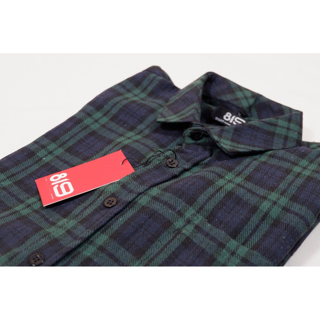 Kemeja Flanel Pria Lengan Panjang Kemeja Motif Kotak Kotak Premium Kemeja Cowok 04