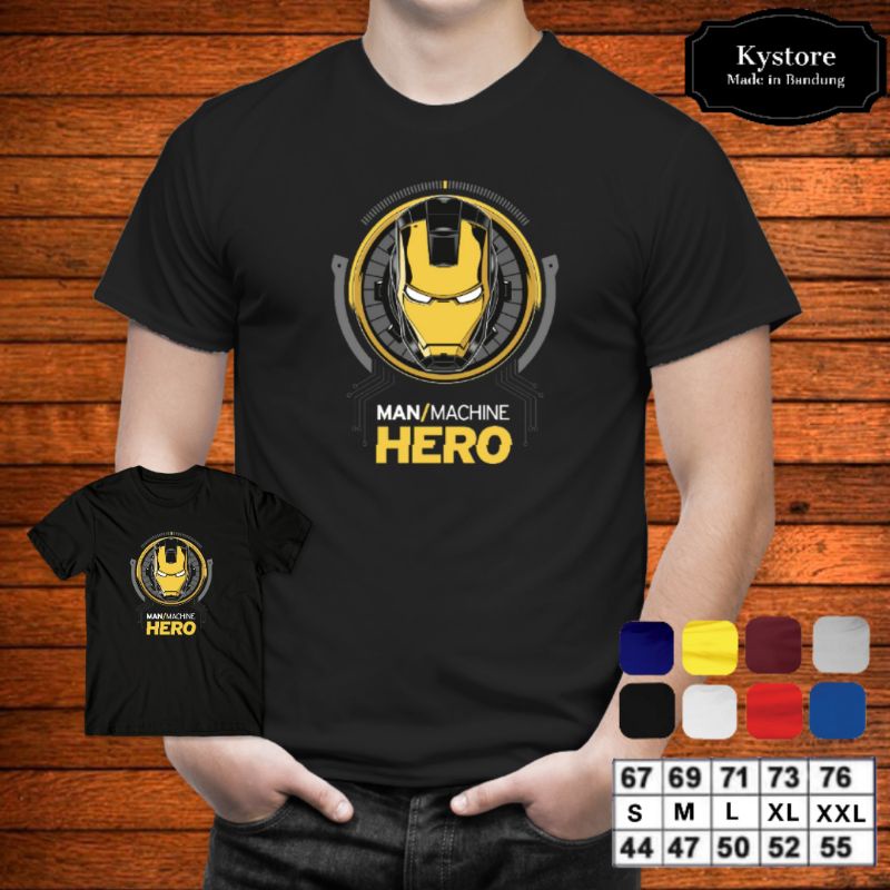 Kaos distro Superhero Machine edisi famili Cotton Combad 30s