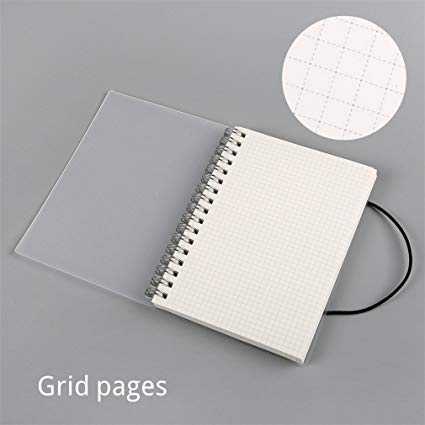 

JIANWU Buku Binder Catatan Jurnal Harian Notebook Ukuran A5 - S2526-Putih-Format-Grid Pages