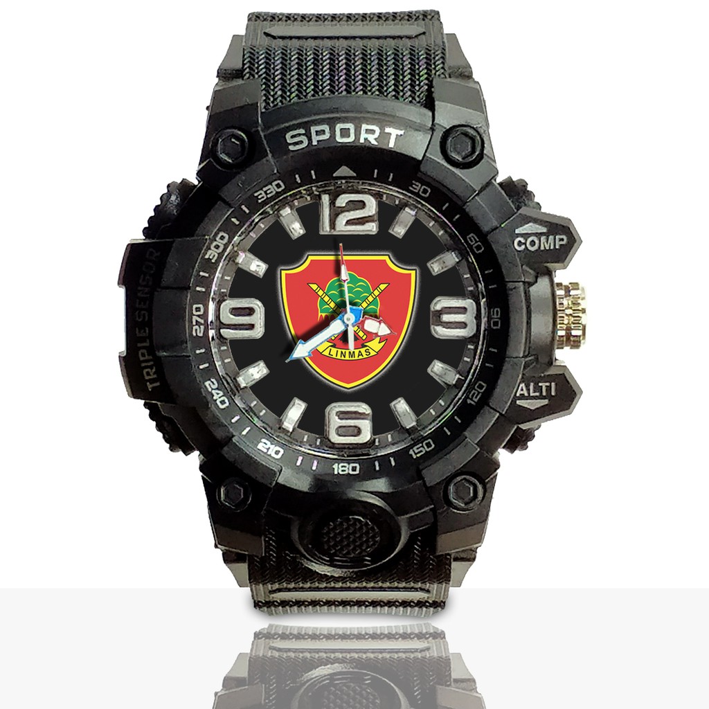 Jam Tangan Custom LINMAS Ruber- Water Resistant