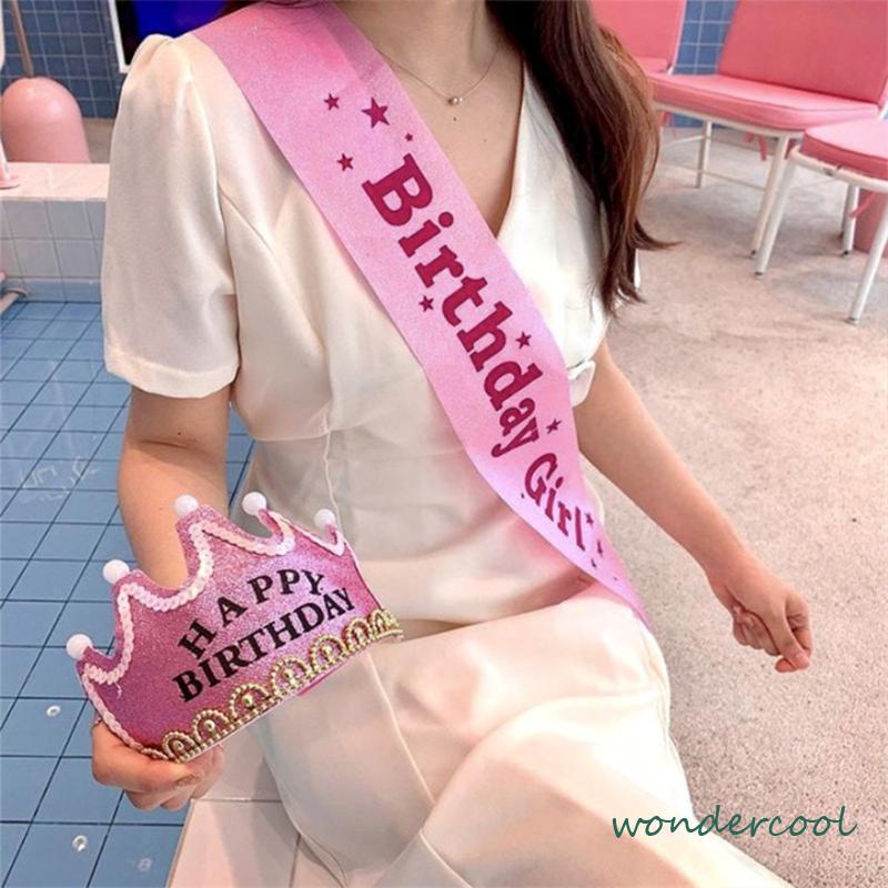 Selempang Sash Birthday Girl Selempang Ulang Tahun Birthday Sash Birthday Queen Princess-Won