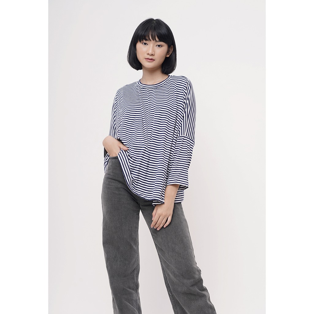 

MONOMOM Cozy Top NAVIS - Baju Menyusui Nursing Wear Premium