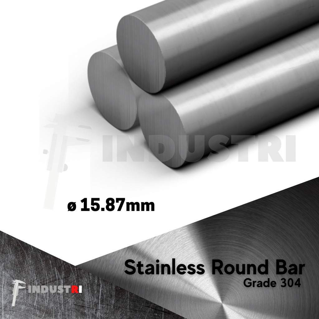 AS SUS 304 diameter 15.87mm (5/8 inch) |AS besi stainless per 1 cm