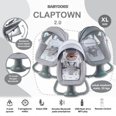 Babydoes Bouncer Swing Claptown Ayunan Bayi Elektrik Otomatis / Rocker Bouncer Bayi (Tersedia varian motif)