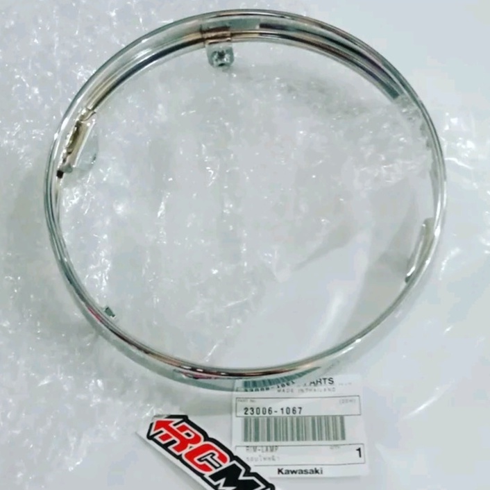 RING RIM LAMP LAMPU REFLEKTOR REFLECTOR DEPAN DPN NINJA 2T 2TAK S R OLD LAMA BULAT BESI ORI ORIGINAL KAWASAKI KGP ASLI 23006-1067