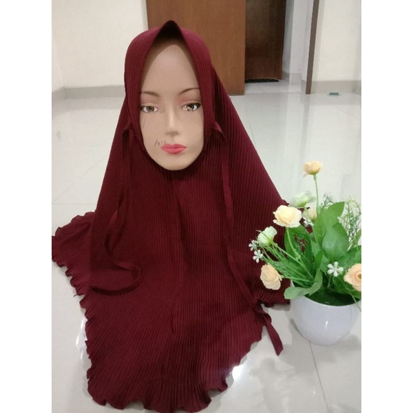 HIJAB TERBARU TERLARI BERGO PKISKIT PLESKET FULL PET TALI BAHAN DIAMON cod