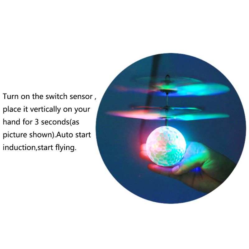 Mary Flash Flying Infrared Induction Colorful LED Disco RC Helikopter Mainan Anak