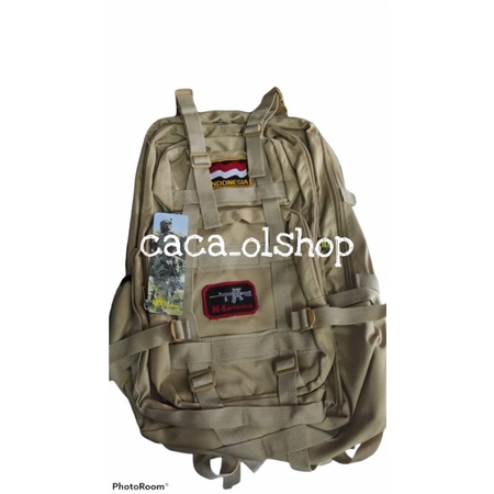 Ransel Hijau Army / Hitam / Krem