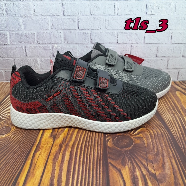 Sepatu Cowok New Era Gideon Velcro 31-34 Sneaker Anak Laki