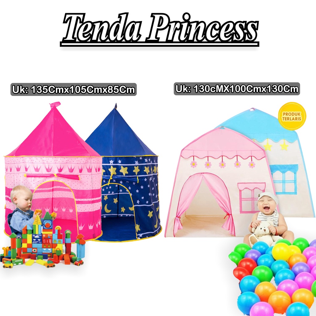 Tenda Anak anak Model Rumah Princes Aman Dan Mudah Di Pasang Untuk Anak Anak - AURORA FURNITURE STOR