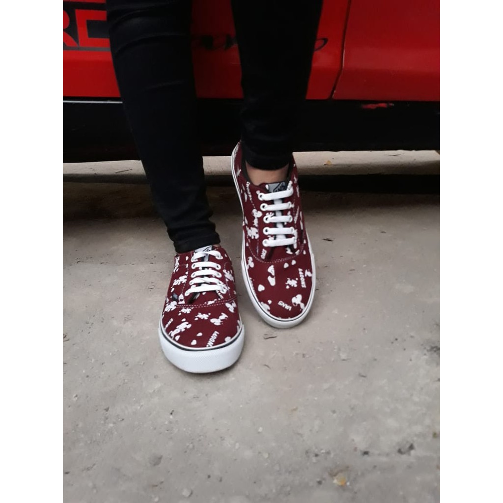 Sepatu Vans Authentic Port Royale Red Maroon Merah Marun - Original PREMIUM Waffle ICC DT IFC china