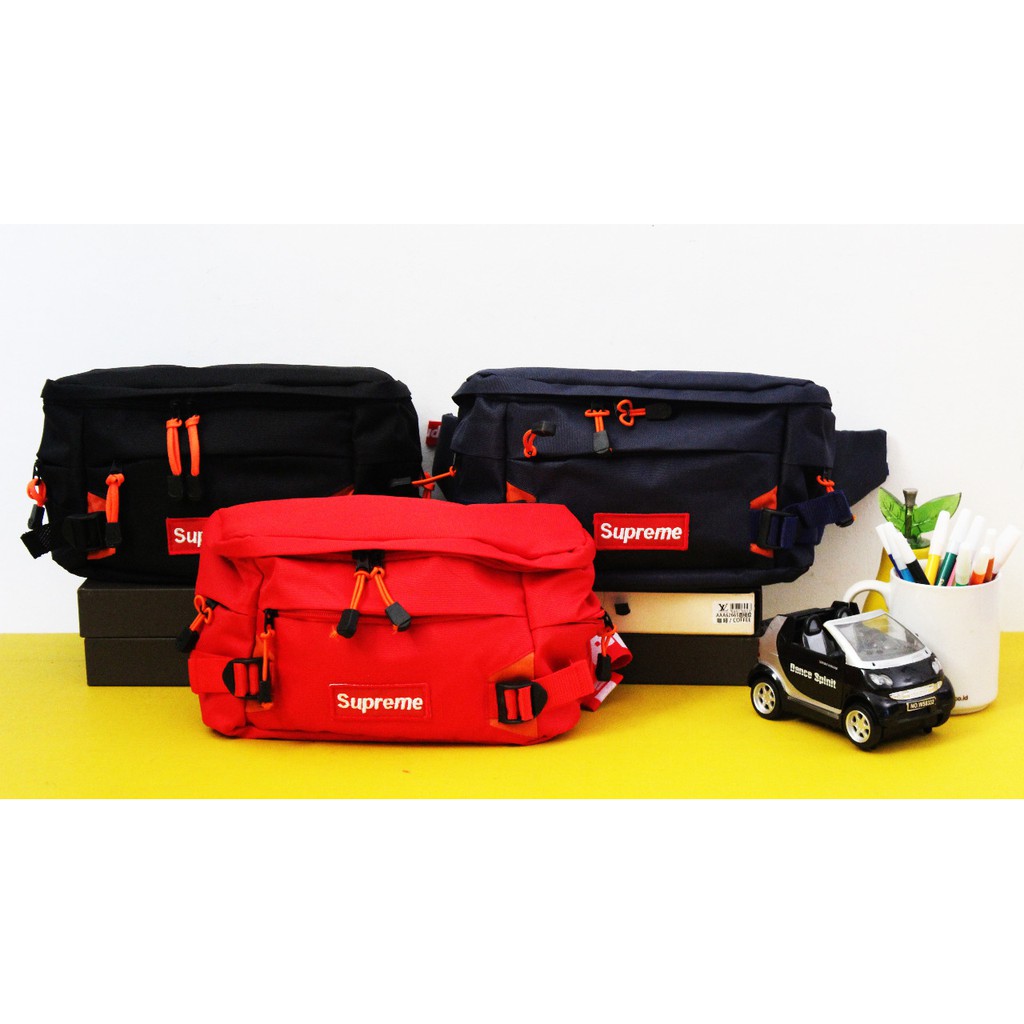 WAISTBAG PRIA MURAH TAS PINGGANG COWOK SUPREME SLINGBAG SELEMPANG LAKI LAKI TERBARU TRENDY