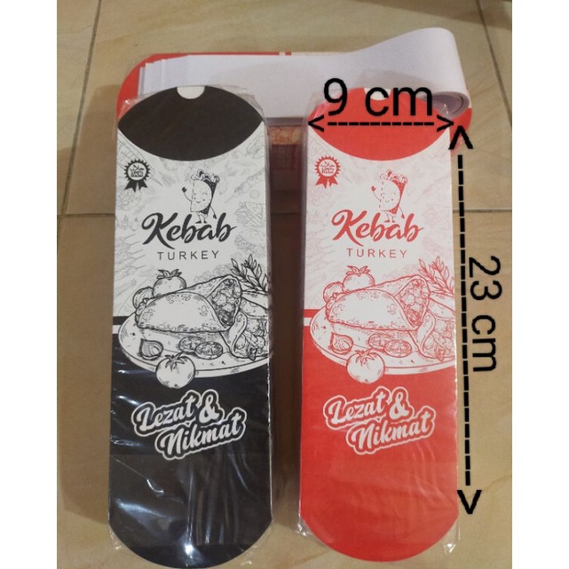 

Kemasan Kebab Besar Bahan Ivory Putih Tebel.