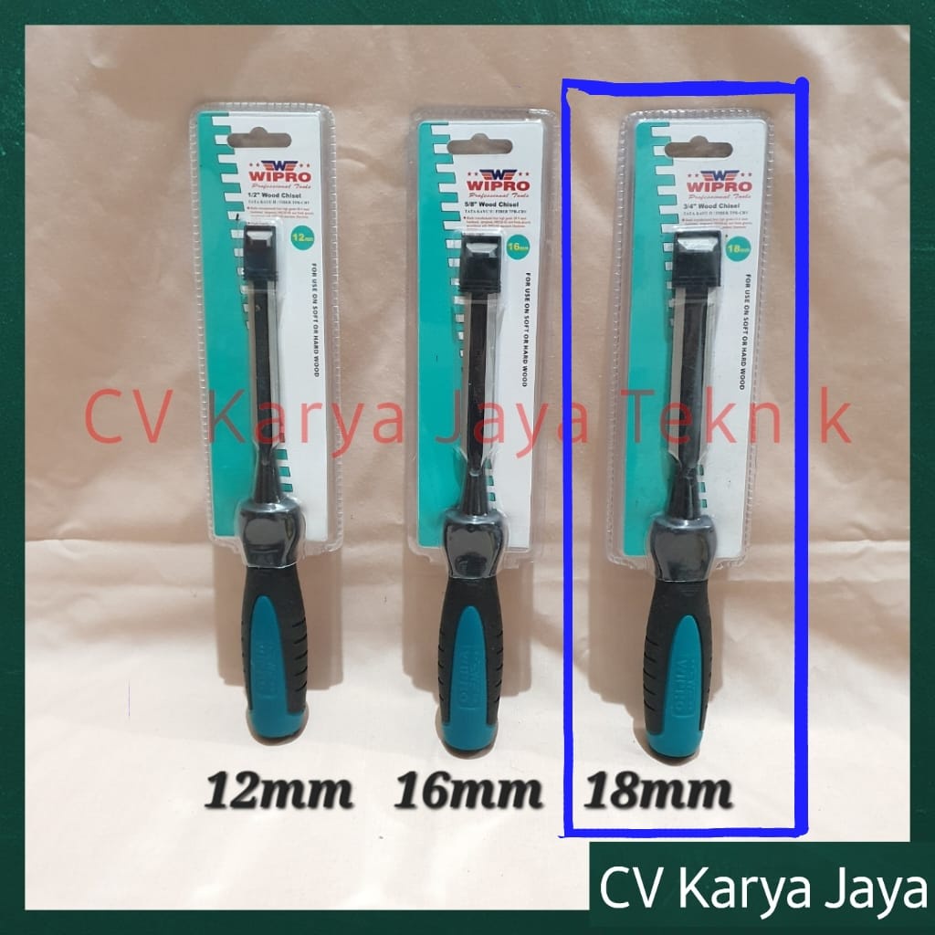 Pahat Kayu 3/4” CR-V Wipro / Tatah Kayu 18 mm / Wood Chisel