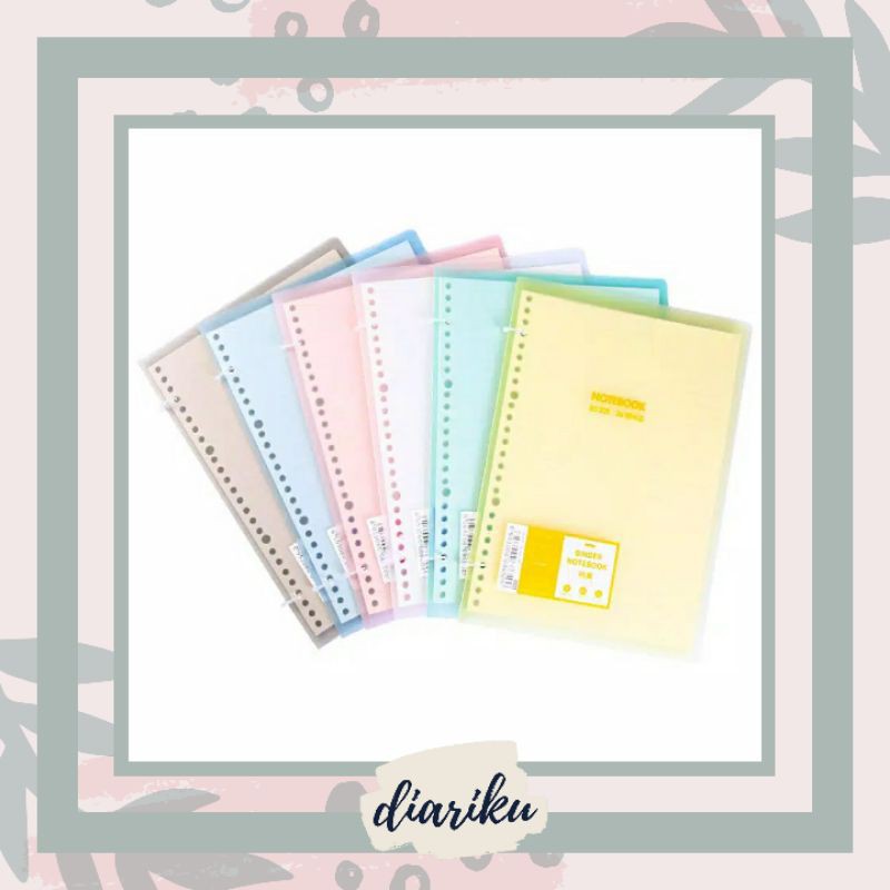 

NOTEBOOK COLORFUL DUAL TIE SLIM FILE BINDER A5 | BINDER TRANSPARAN REFILLABLE