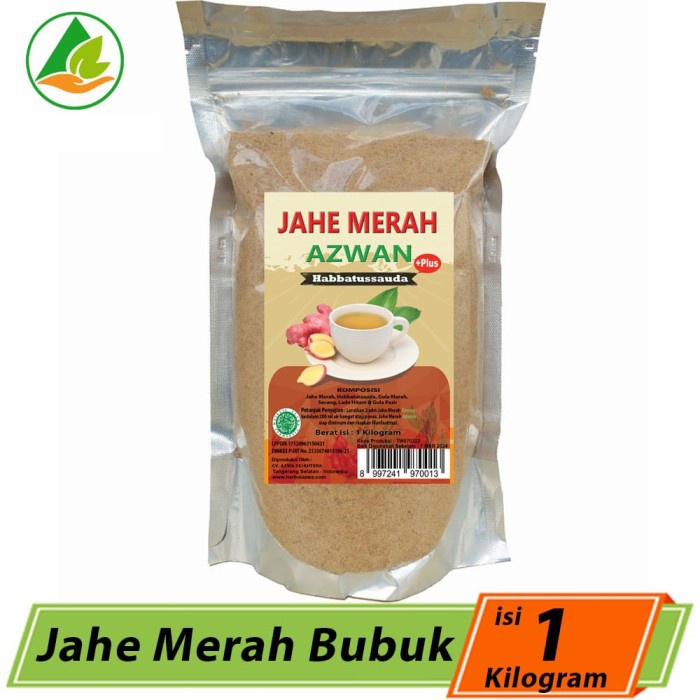 

Jahe Merah AZWA plus Habbatusauda Kemasan 1 Kg (BERKUALITAS)