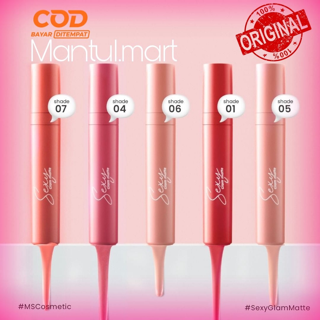 TERMURAH SEXY GLAM MATTE MS GLOW/LIPSTICK MS GLOW/LIPMATTE MS GLOW