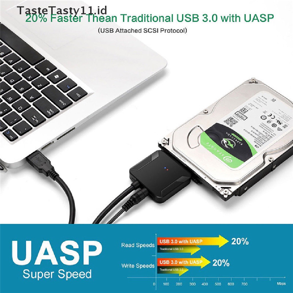 (TasteTasty) Adapter Converter USB 3.0 Ke IDE / SATA Untuk Hard Disk 2.5 / 3.5 &quot;SATA / IDE / SSD