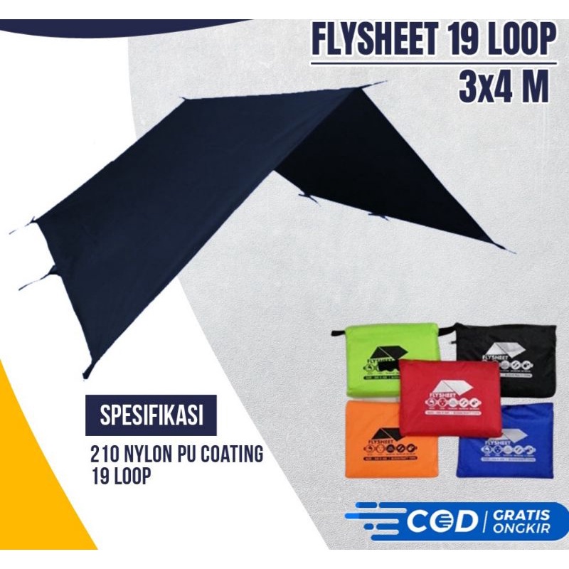 Flysheet 3x4 meter multifungsi emergency tent Bivak Waterproof