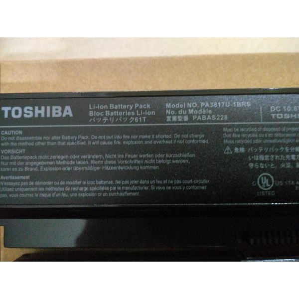 Original Baterai Laptop Toshiba Satellite A600, C600, L600, L635, L640, L645, L645D, L650, L675