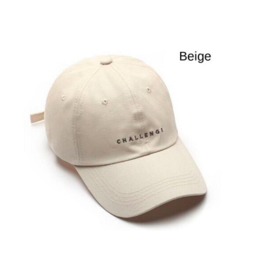 TERMURAH !! TOPI BASEBALL BORDIR SMILE / RECLUSIVE / GARIS TIGA RING LAKI PEREMPUAN-TOPI CHALLENGE KREM