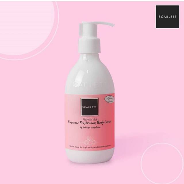 Scarlett Whitening Body Lotion Romansa - Scarlett Lotion Pemutih Kulit 300 ML