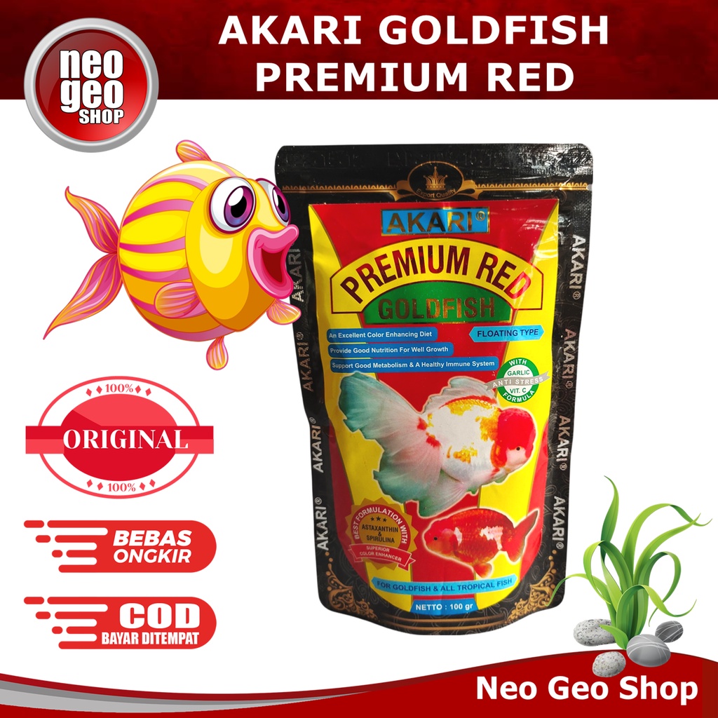 AKARI GOLDFISH PREMIUM RED  makanan pakan pelet ikan mas koki