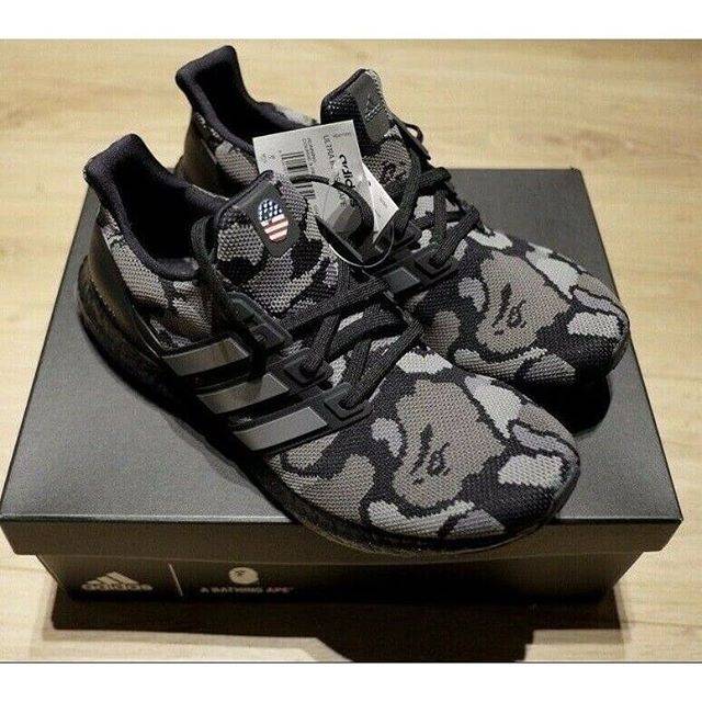 Adidas Ultraboost 4.0 Bape Camo Black Grey perfect kick