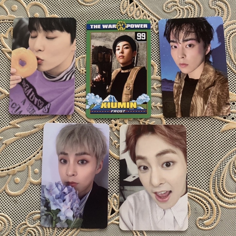 photocard xiumin exo universe, power, dftf, blooming, ex’act