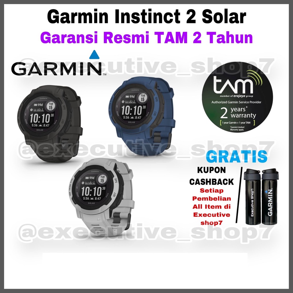 Garmin Instinct 2 Solar - Garansi Resmi TAM 2 Tahun