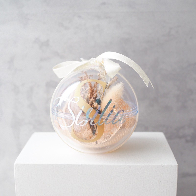 

Snow Ball with Dried Flower Hadiah Valentine