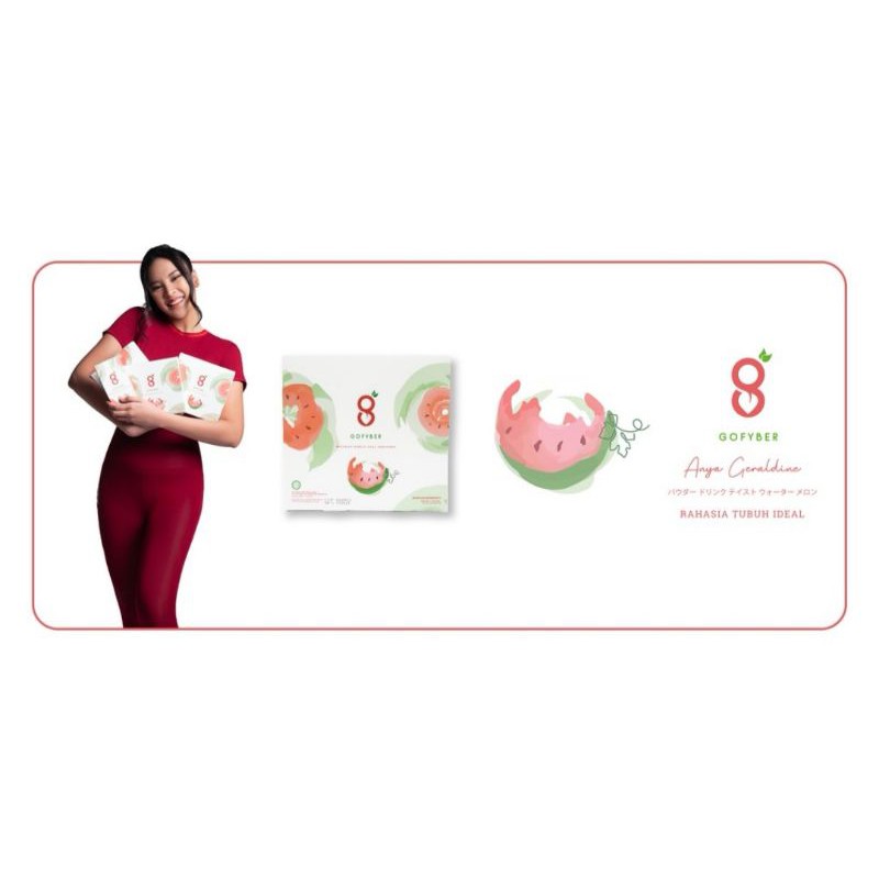 GOFYBER Watermelon BY ANYA GERALDINE isi 15 sachet diet detox rasa semangka rahasia tubuh ideal
